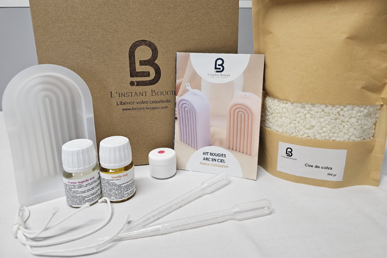 Cadeau DIY : Kit Bougies Parfumées Arc-en-ciel