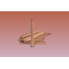 Mèches en bois tube pour la fabrication de bougies coulées et parfumées