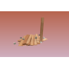 Vente de mèches en bois double avec pied pour bougies coulées en contenant