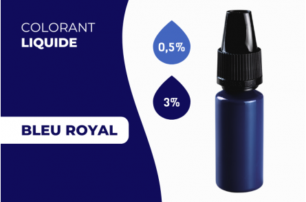 Colorant liquide bleu royal