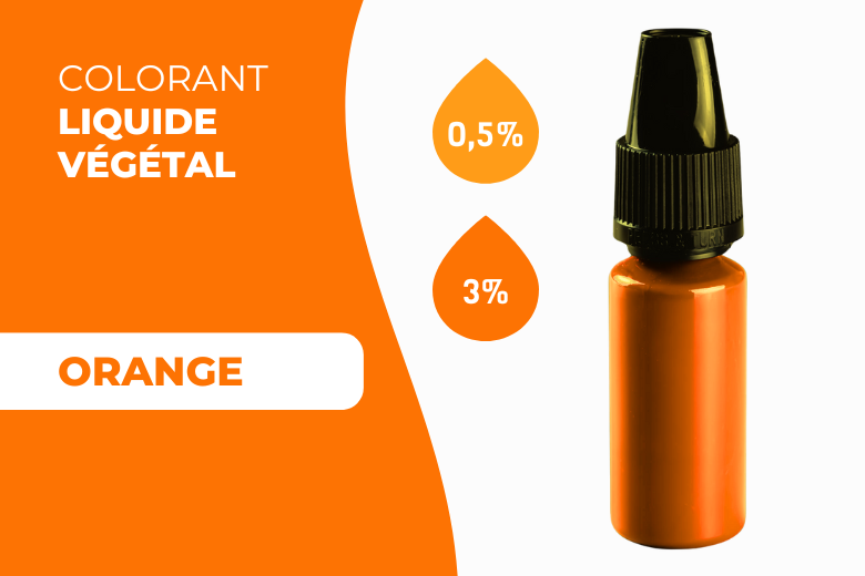 Colorant Liquide Végétal Orange pour Bougies et Fondants