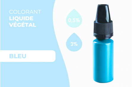 Colorant végétal liquide bleu