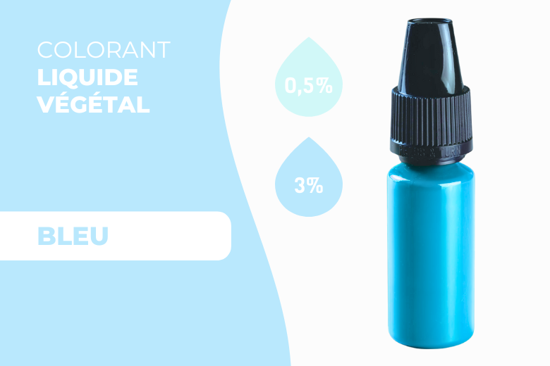 Colorant Liquide Végétal Bleu pour Bougies et Fondants