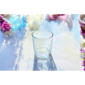 Contenant pour bougies transparent avec reflets arc en ciel et une contenance de 200ml