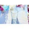 Contenant pour bougies transparent avec reflets arc en ciel et une contenance de 200ml