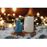 Moule silicone pour bougies bonhomme des neiges facile à démouler
