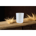Verre blanc givré 200ml pour la fabrication de bougies coulées.
