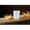 Verre blanc givré 200ml pour la fabrication de bougies coulées.