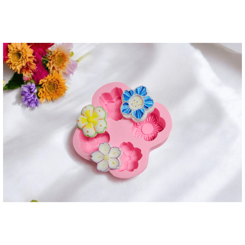 Moules Silicone 3 Pièces Formes Roses Et Feuilles - Pour Décoration Gâteaux, Chocolat, Bonbons - Résiste -10°C à 200°C