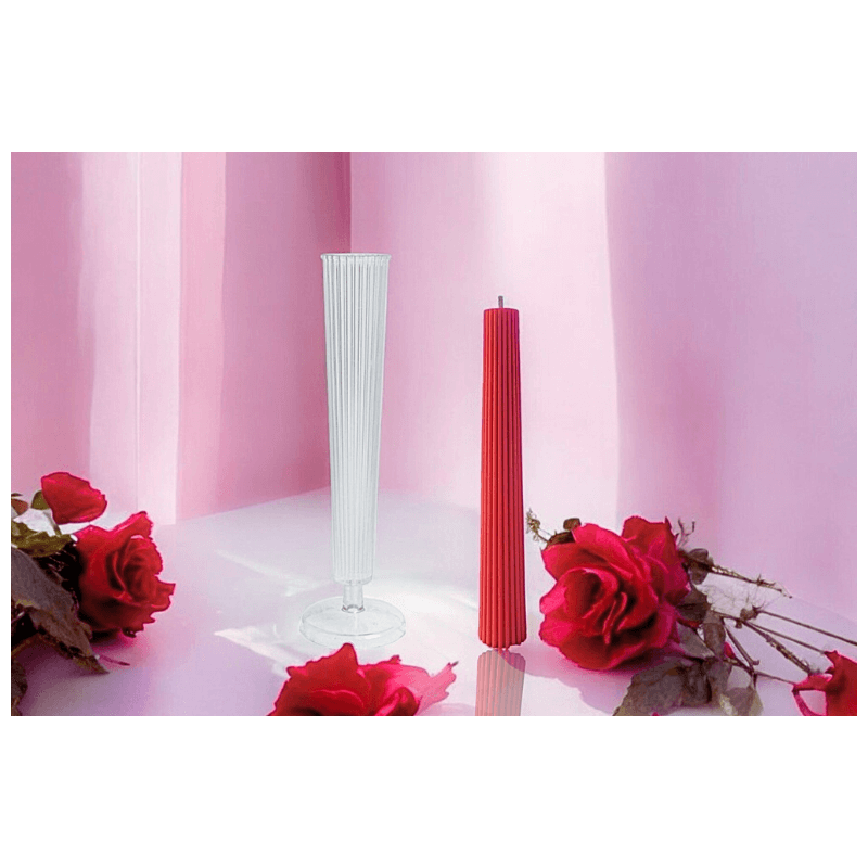 Rayher Moule à Bougies Rond Polycarbonate 9x6cm Avec Mèche & Aiguille - Kit Créatif
