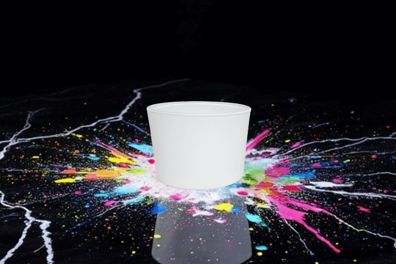 Contenant Bodéga 200ml blanc opaque pour la fabrication de bougies coulées