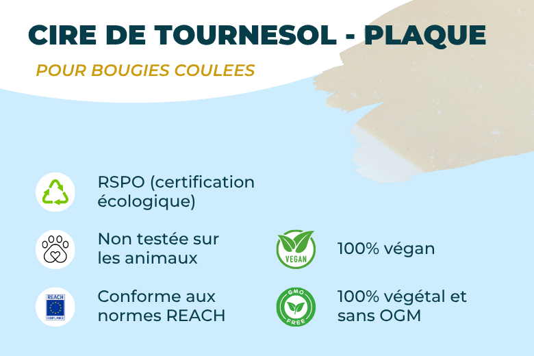 Cire de Tournesol pour Bougies Coulées et Parfumées | L'instant Bougies