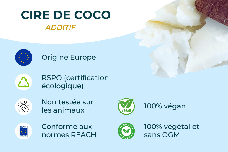 Cire de coco pour bougies coulées | Additif végétal premium