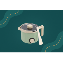Fondoir à cire électrique vert 1,5L pour bougies et fondants parfumés