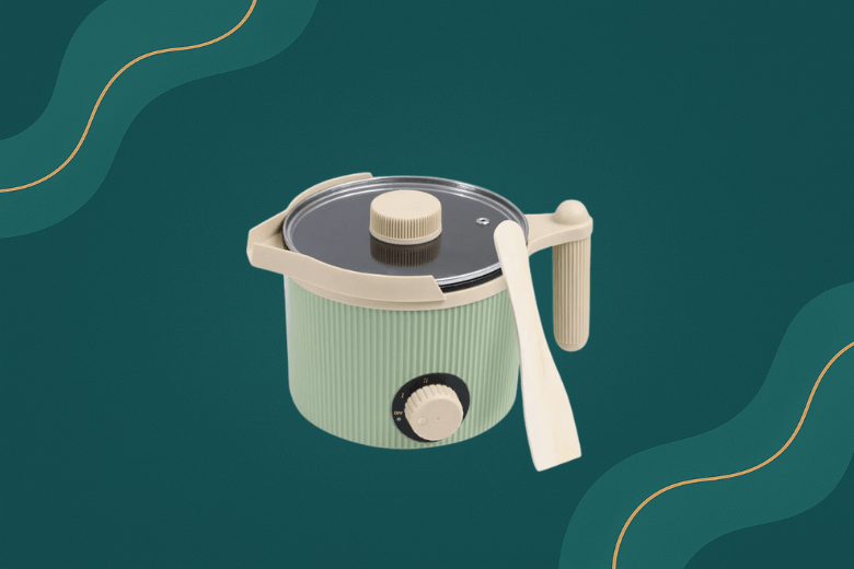 Fondoir à cire électrique vert 1,5L pour bougies et fondants parfumés