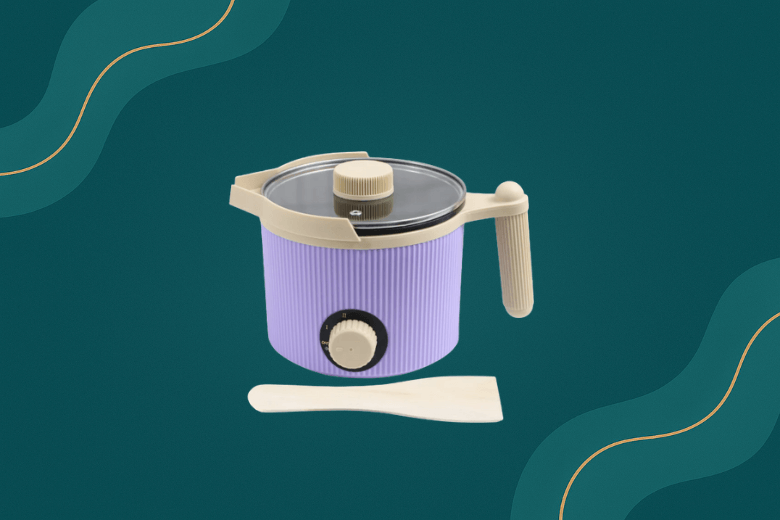 Fondoir à cire électrique violet 1,5L pour bougies et fondants parfumés