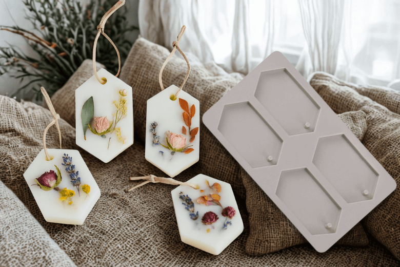 Moule silicone pour de jolies suspensions d'armoire hexagonale