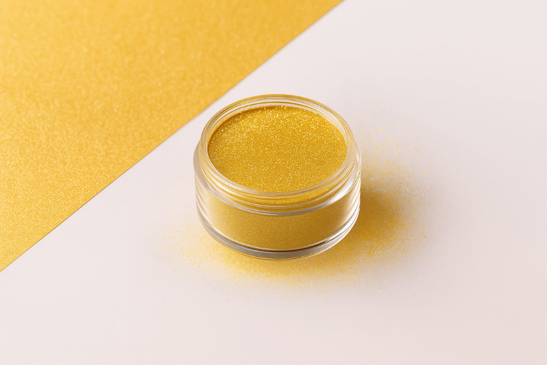 Poudre de Mica or brillant pour la fabrication de Fondants parfumés