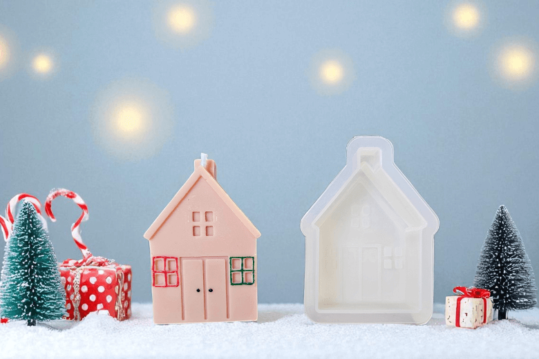 Moule bougie ma petite maison de Noël pour des bougies uniques