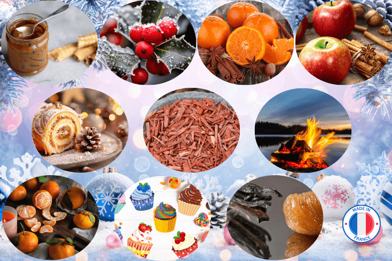 Pack 10 Parfums pour bougies pour des fêtes de Noël réussies