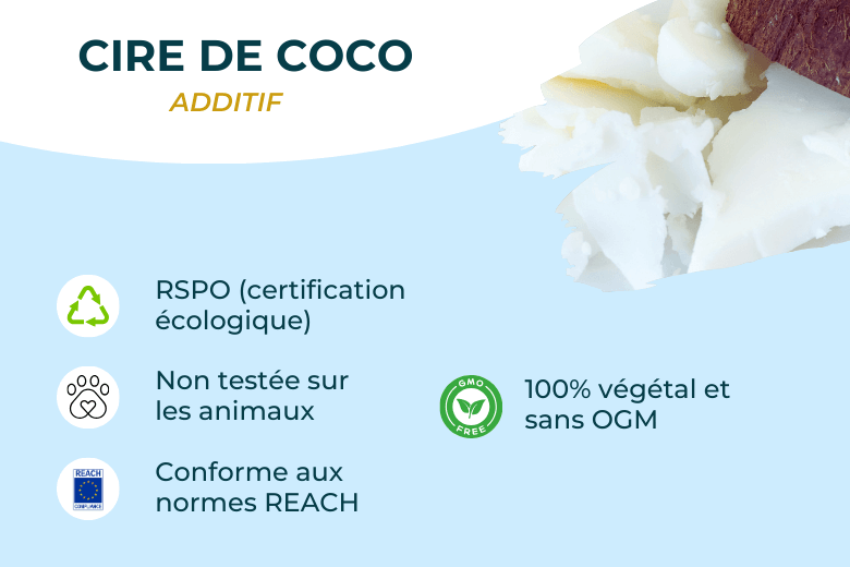 Cire de coco pour bougies coulées | Additif végétal premium