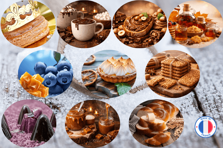 Pack de 10 parfums gourmands pour la création de bougies