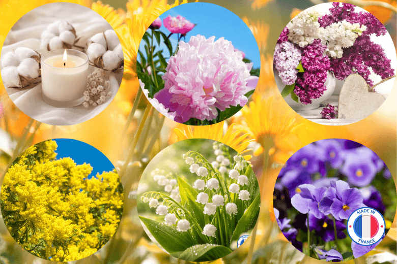 Pack de 6 parfums fleuris pour la création de bougies et fondants parfumés