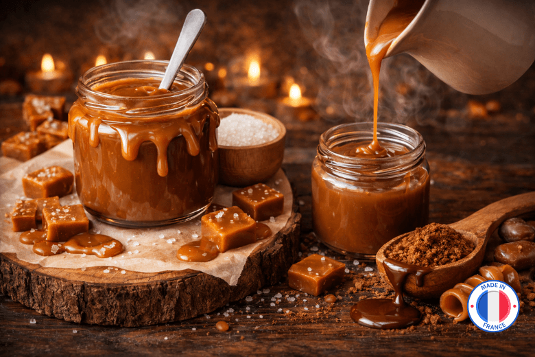 Vente de parfums de Grasse à la confiture de lait pour fabriquer des bougies