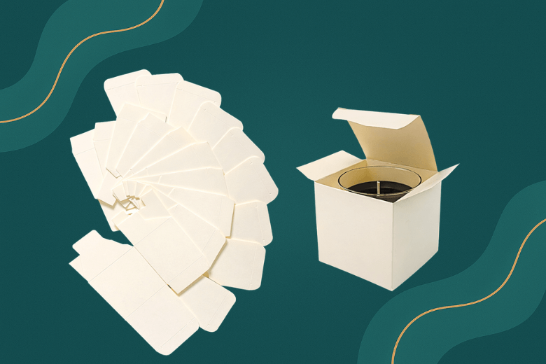 Boîtes écrues 10cmx10cmxH11cm pour bougie - Emballage à monter