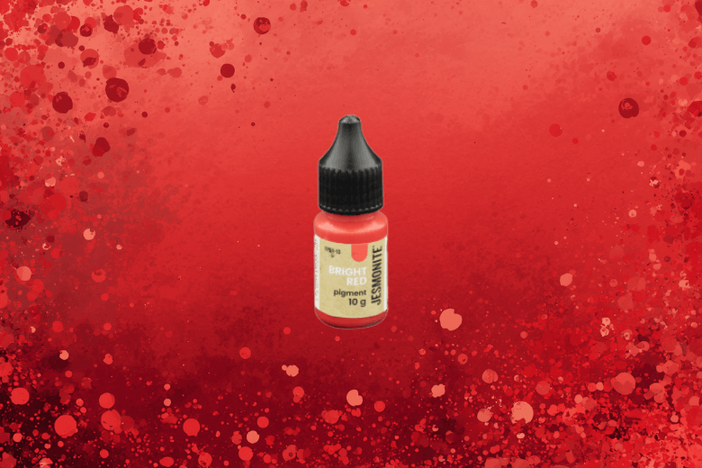 Pigment rouge vif liquide Jesmonite : colorant concentré