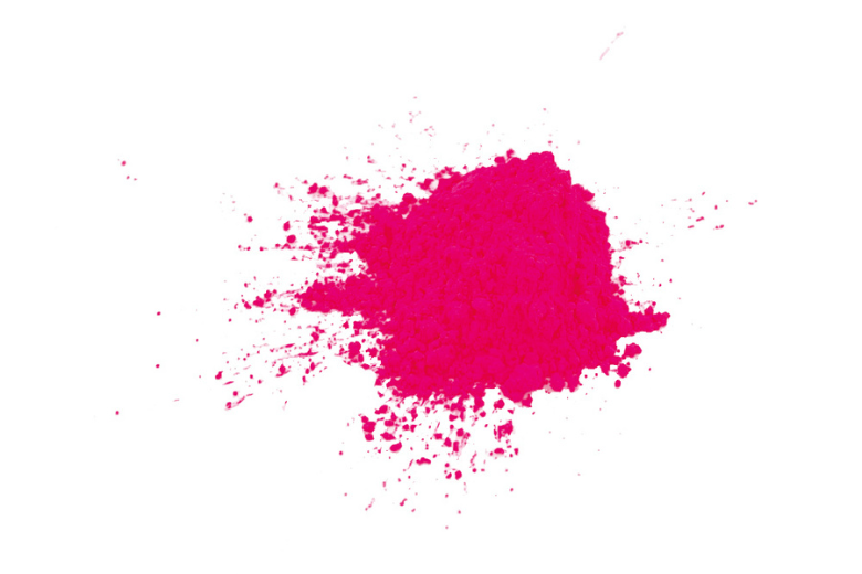 Pigment fluo Rose en poudre pour Jesmonite
