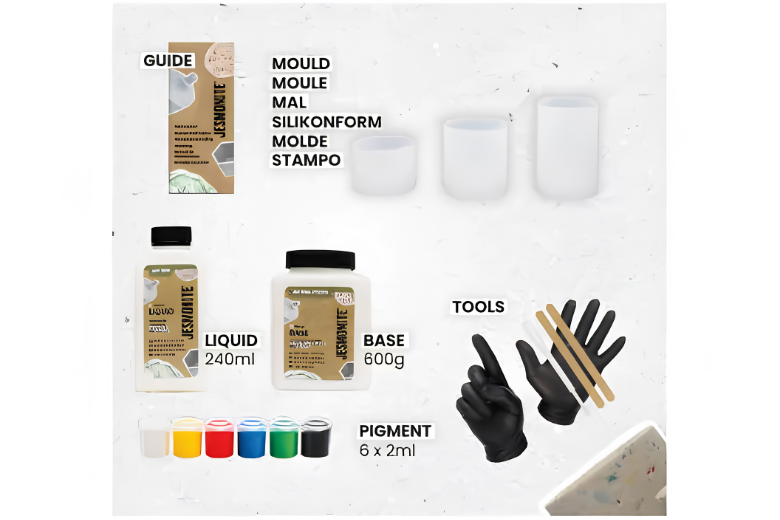 Kit Jesmonite AC100 - 3 Bougeoirs