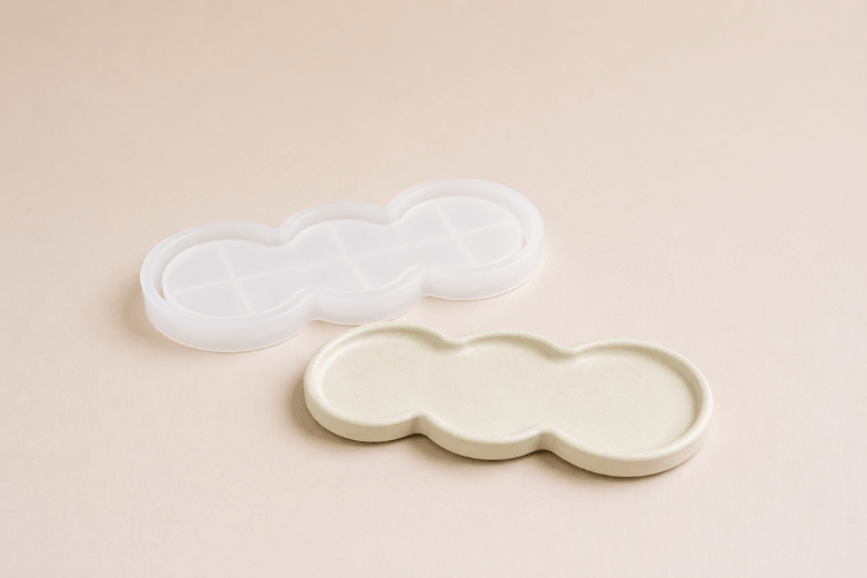 Moule silicone coupelle triple pour Jesmonite