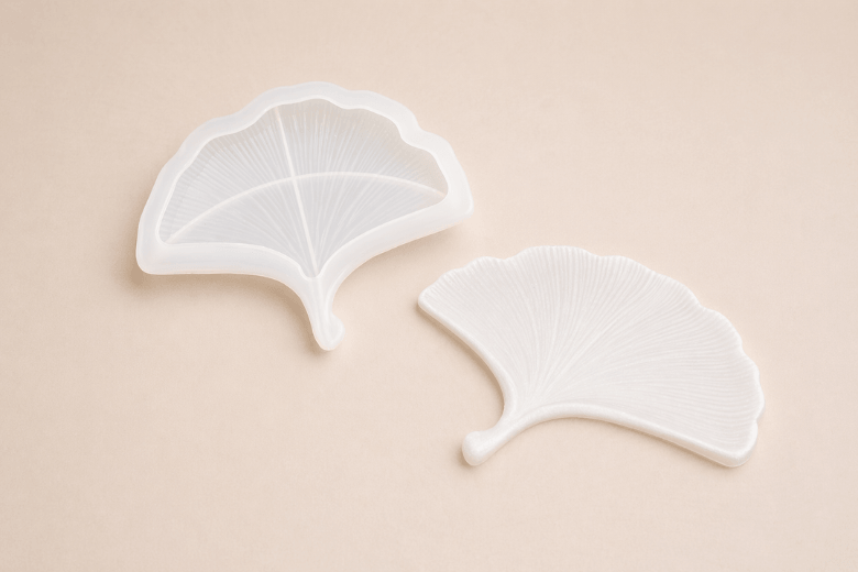 Moule silicone coupelle éventail pour Jesmonite