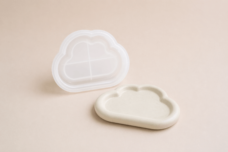 Moule silicone coupelle nuage pour Jesmonite