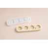 Moule silicone bougies chauffe-plat rondes pour Jesmonite
