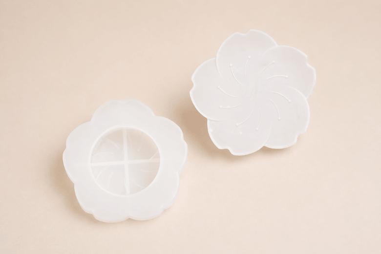 Moule silicone coupelle fleur de cerisier pour Jesmonite