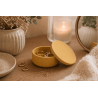 Moule silicone pot rond bas lisse avec couvercle Jesmonite