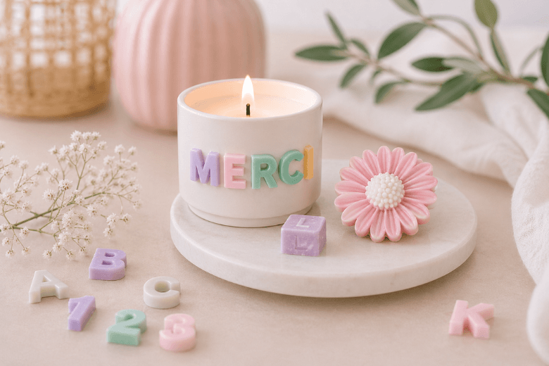 Moule silicone chiffres et lettres pour Jesmonite