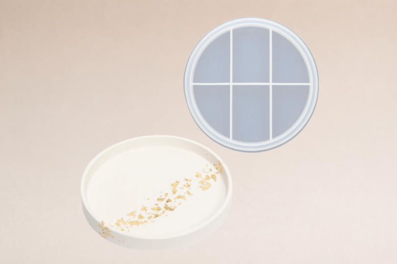 Moule silicone pot à bougie avec couvercle pour Jesmonite