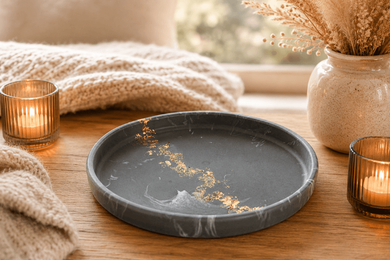 Moule silicone pot à bougie avec couvercle pour Jesmonite