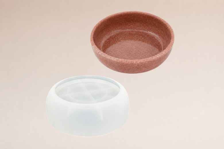 Moule Silicone Grand Bol Rond Jesmonite 20,9 cm