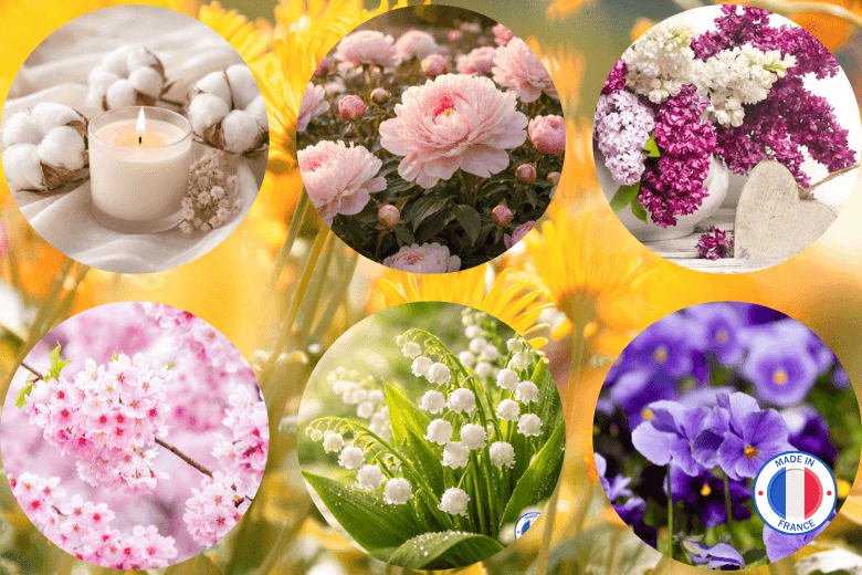 Pack de 6 parfums fleuris pour la création de bougies et fondants parfumés