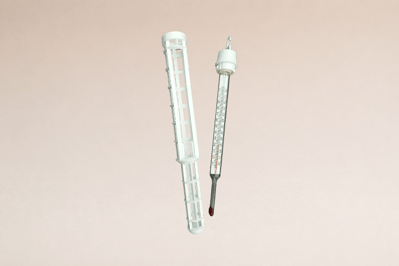 Vente d'accessoires thermomètre pour la création de bougies moulées coulées.