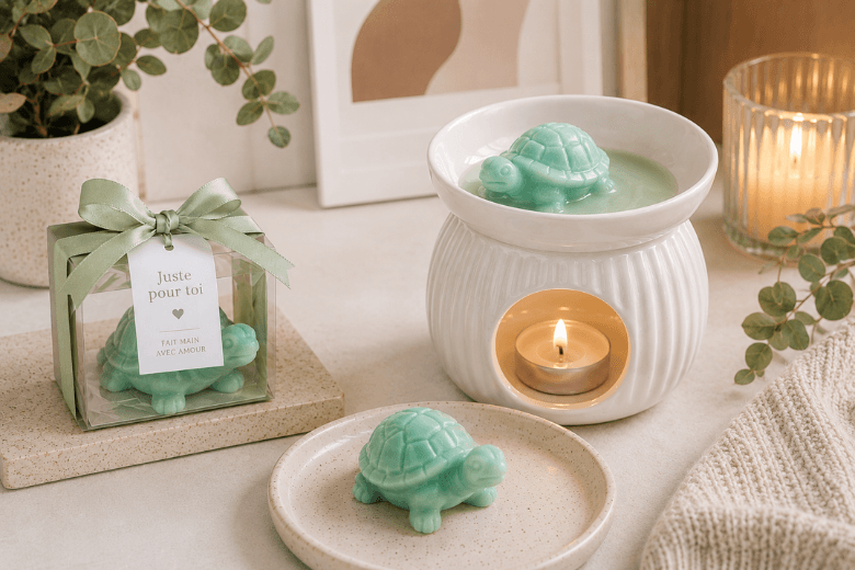 Moule silicone pour bougies et fondants parfumés "tortue"