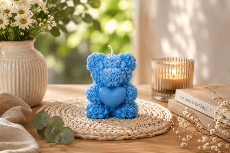 Moule en silicone un amour de nounours / petit modèle pour Bougies