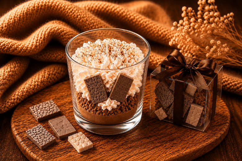 Moule pour fondants et décorations parfumées en tablette de chocolat