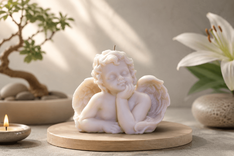 Moule en silicone pour créer des bougies "ange"