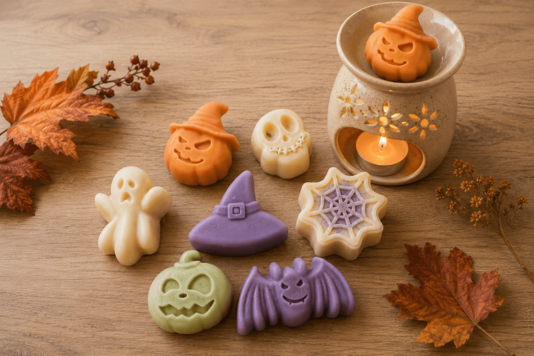 Moule silicone sur le thème d'Halloween pour la fabrication de décorations et bougies parfumés