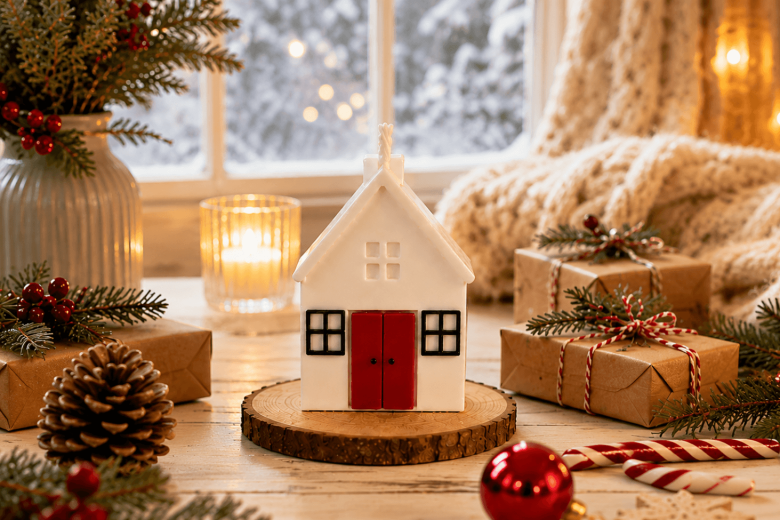 Moule bougie ma petite maison de Noël pour des bougies uniques